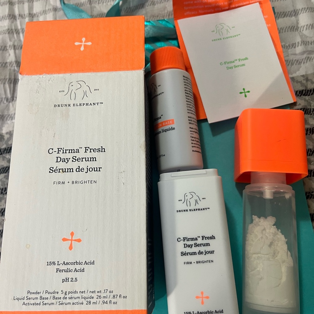 Drunk Elephant C-Firma Fresh Day Serum - White and Orange